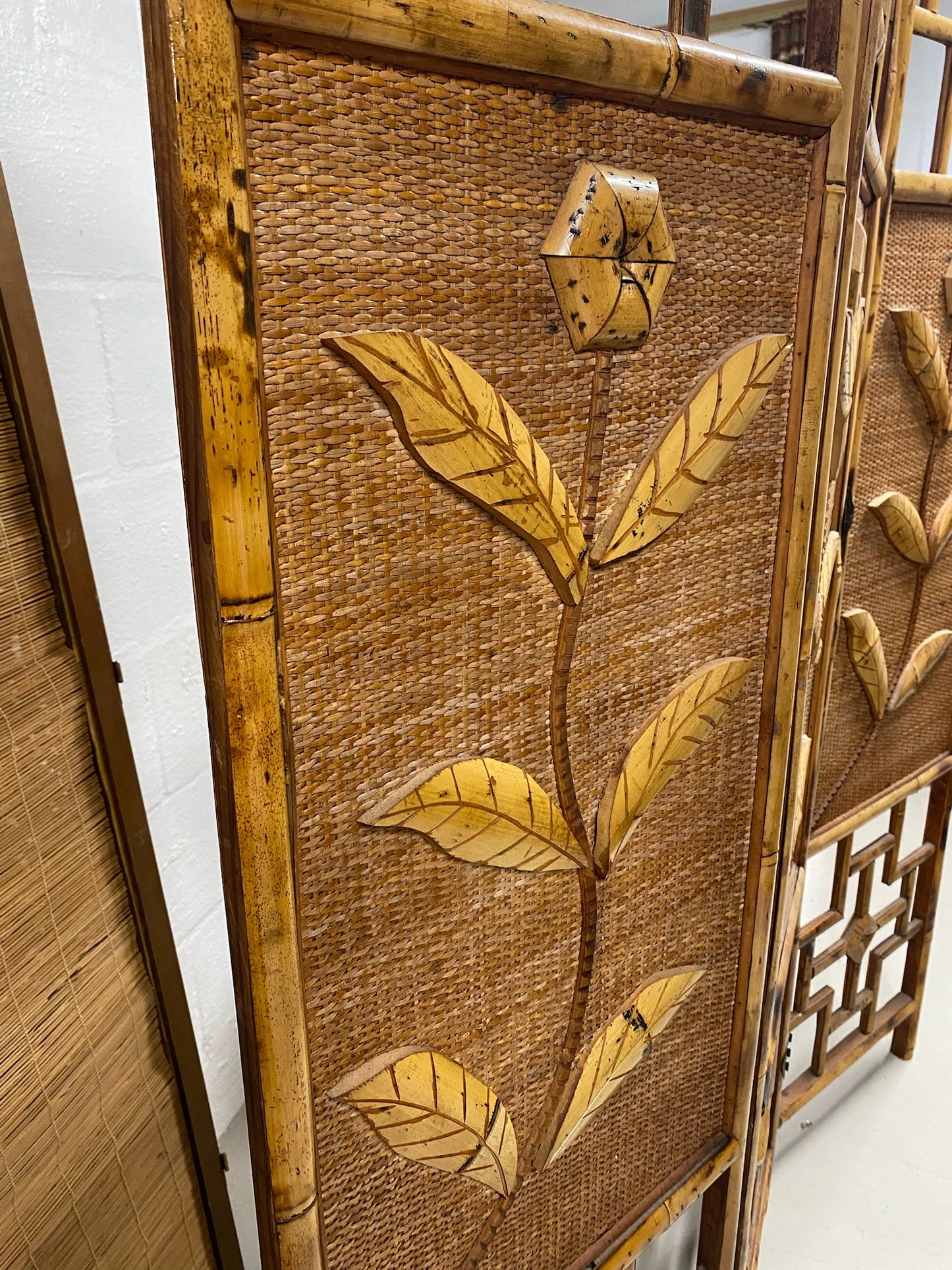 Vintage 3 section room divider